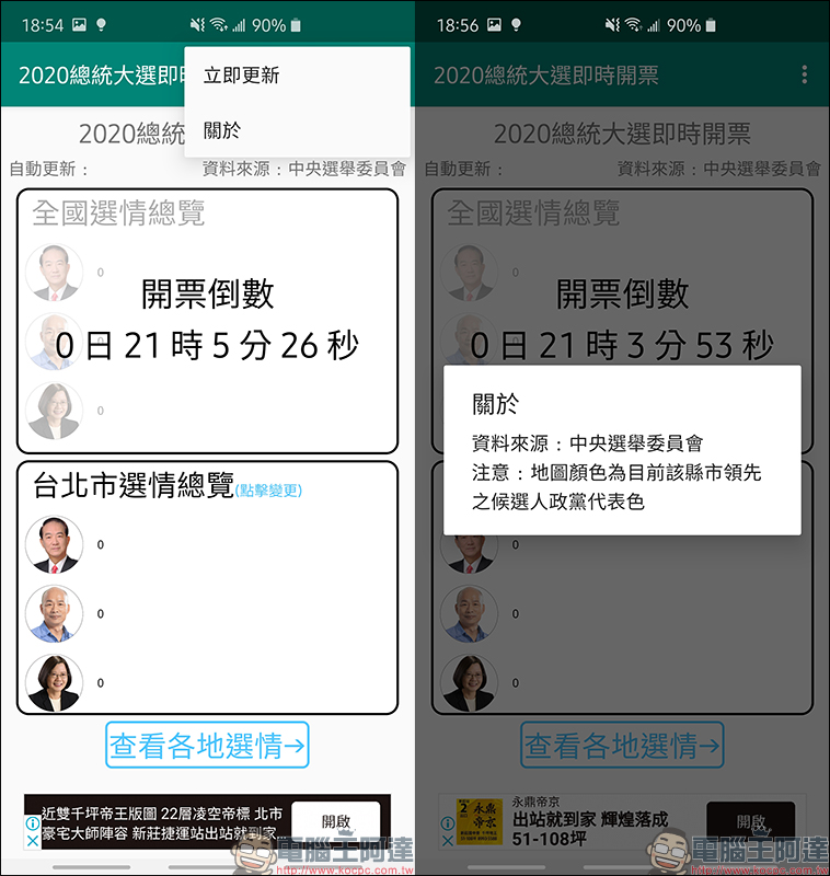 2020總統大選 LINE 開票中心 使用教學、LINE TAXI 贈送乘車券送大家去投票！（同場加映：2020總統大選即時開票 App） - 電腦王阿達