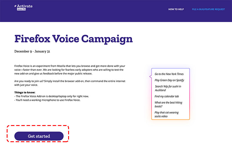 Mozilla 新實驗項目 Firefox Voice 開放公測，為瀏覽器導入新語音控制元件 - 電腦王阿達