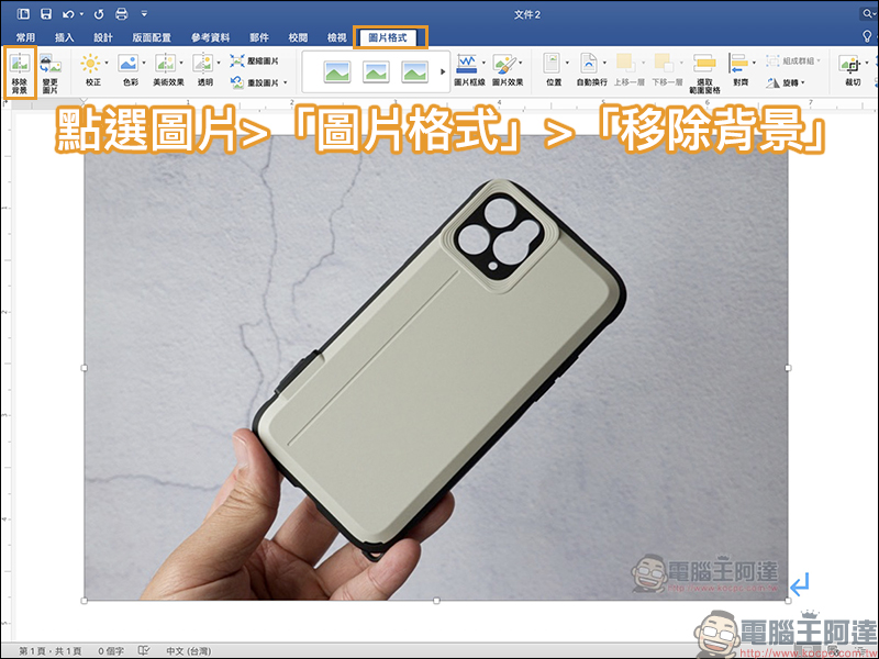 Word 也能為圖片去背！簡單幾步驟，輕鬆完成圖片自動去背（教學） - 電腦王阿達