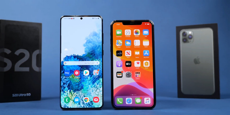 Samsung Galaxy S20 Ultra vs iPhone 11 Pro Max Speed Test!.mp4_snapshot_00.01.256