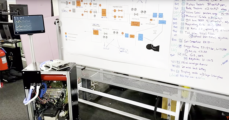 Tesla 魔改車輛零件打造呼吸器 （沒錯，螢幕是 Model 3 的 XD ） - 電腦王阿達