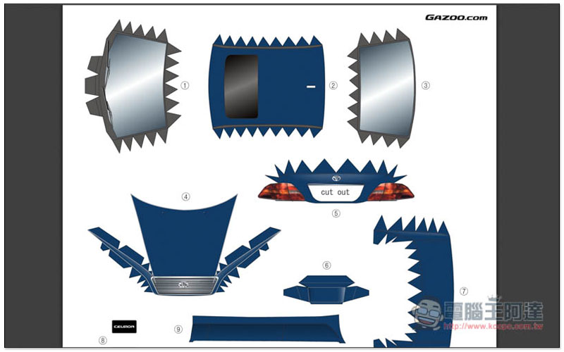 GAZOO 釋出 27 款豐田汽車免費紙模型，1936～2012 年都有 - 電腦王阿達