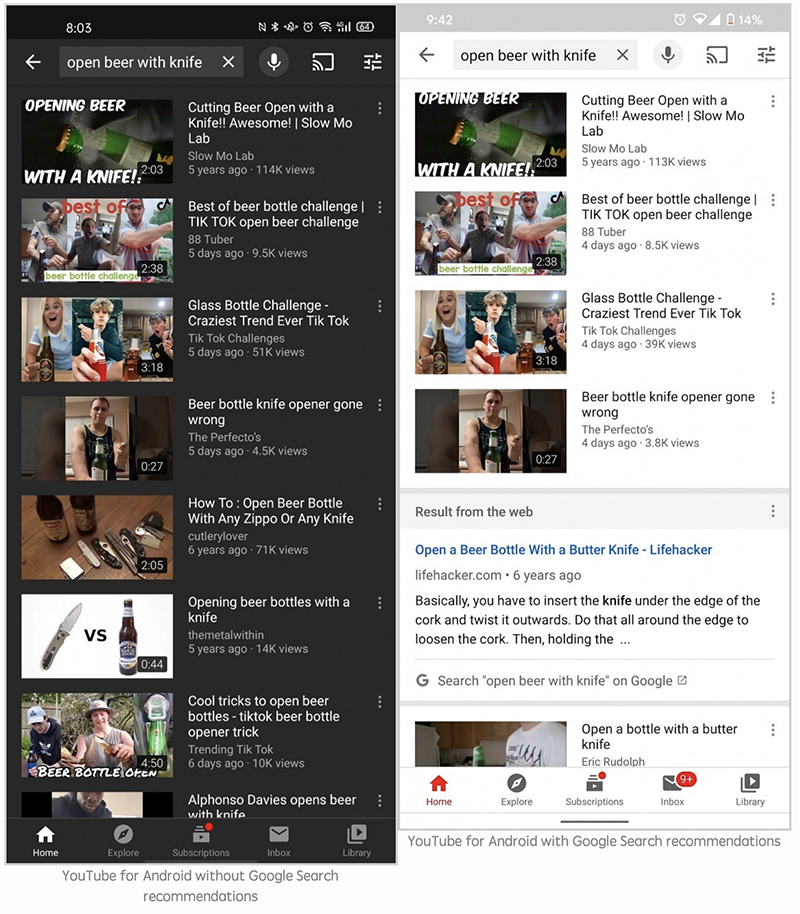 YouTube app 測試混合 Google 搜尋內容 ，又要花時間習慣了？ - 電腦王阿達