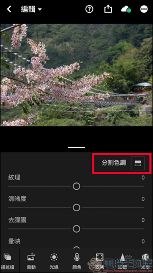 創造屬於你的濾鏡樣式，Adobe Lightroom手機版分割色調簡易教學 - 電腦王阿達