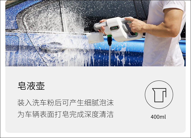 小米有品推出 Fixnow手持鋰電高壓清洗機 ，內建2600mAh鋰電池可無插電使用 - 電腦王阿達