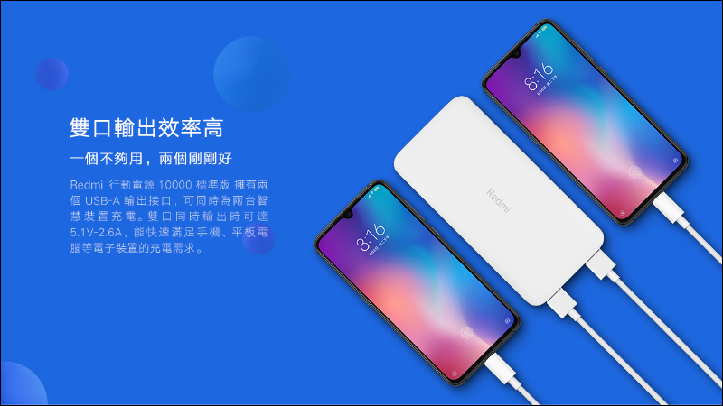 小米 Redmi行動電源10000標準版，售價僅 345 元將於 8/6 正式在台開賣 - 電腦王阿達