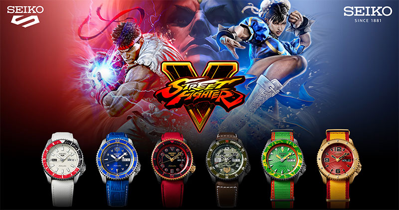 SEIKO 聯手《快打旋風V》以遊戲角色推出 6 款全球限量錶 - 電腦王阿達