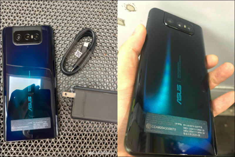 華碩 ASUS ZenFone 7 實機開箱照流出：搭載「三眼怪」翻轉鏡頭相機、取消機背實體指紋辨識 - 電腦王阿達