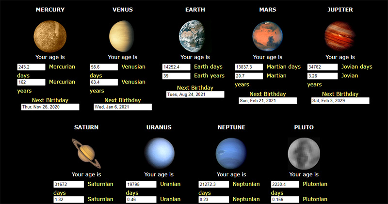 不想跟著地球時間變老！國外網站幫你計算在其他星球上的年齡 - 電腦王阿達