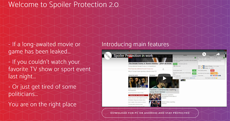 關鍵字阻擋外掛「Spoiler Protection 2.0」，讓你不再被爆雷 - 電腦王阿達