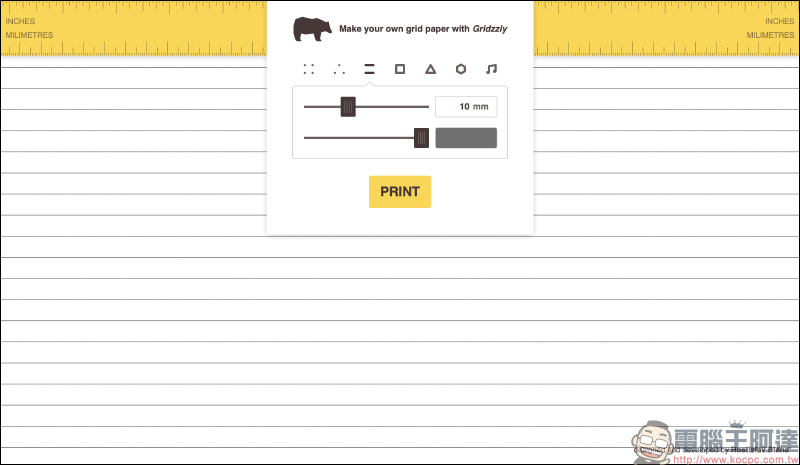 Gridzzly 方格紙產生器，想要的線條格式自己印 - 電腦王阿達