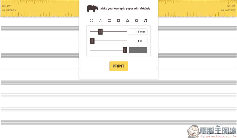 Gridzzly 方格紙產生器，想要的線條格式自己印 - 電腦王阿達