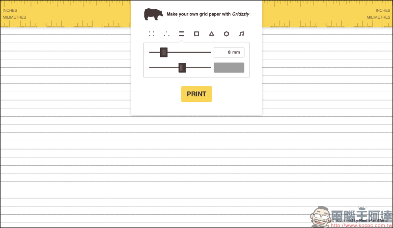 Gridzzly 方格紙產生器，想要的線條格式自己印 - 電腦王阿達