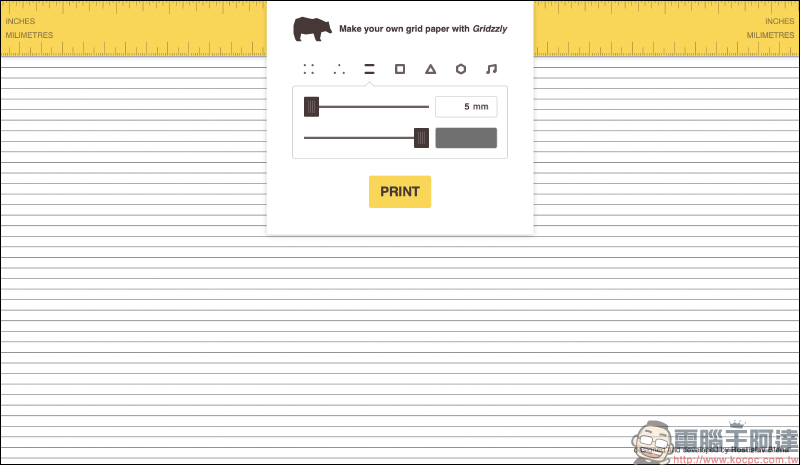 Gridzzly 方格紙產生器，想要的線條格式自己印 - 電腦王阿達