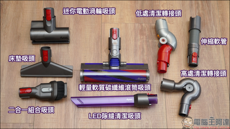 Dyson Digital Slim™ 輕量無線吸塵器開箱動手玩：重量減輕、吸力依舊強大！新增 LED 隙縫清潔吸頭、低處清潔轉接頭，日常清潔更輕鬆！ - 電腦王阿達