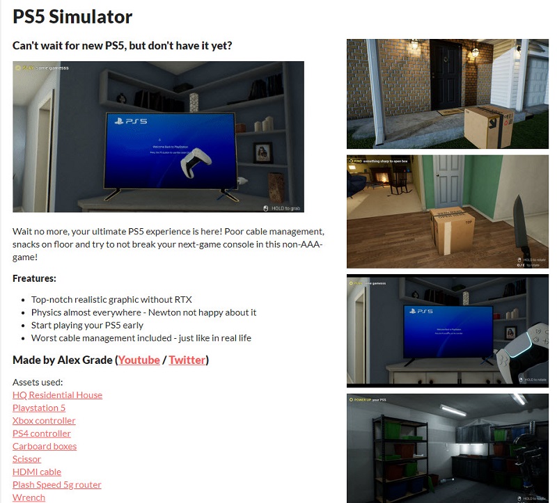 小遊戲《PS5 Simulator》能體驗虛擬開箱PS5 - 電腦王阿達