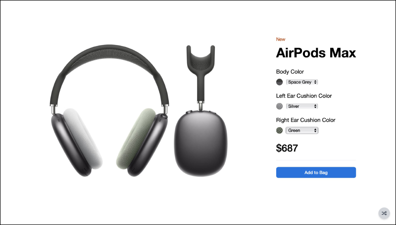 AirPods Max 各種顏色耳罩搭配看起來如何？試試這網站，自由搭配出個人專屬配色耳機 - 電腦王阿達