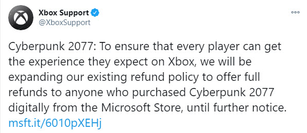 Xbox 也將為《電馭叛客 2077》數位版提供全額退款服務 - 電腦王阿達