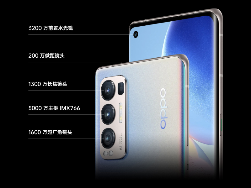 OPPO Reno5 Pro+ 正式發表：搭載 S865 處理器、首發 5000 萬像素 SONY IMX766 感光元件相機、首款量產電致變色技術手機 - 電腦王阿達