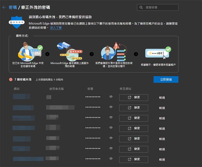Microsoft Edge 新安全功能開測，允許用戶掃描哪些網站密碼外洩 - 電腦王阿達