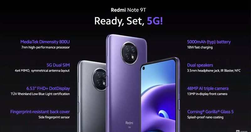 小米發表中階 Redmi Note 9T 與入門 Redmi 9T，效能與長續航合而為一 - 電腦王阿達