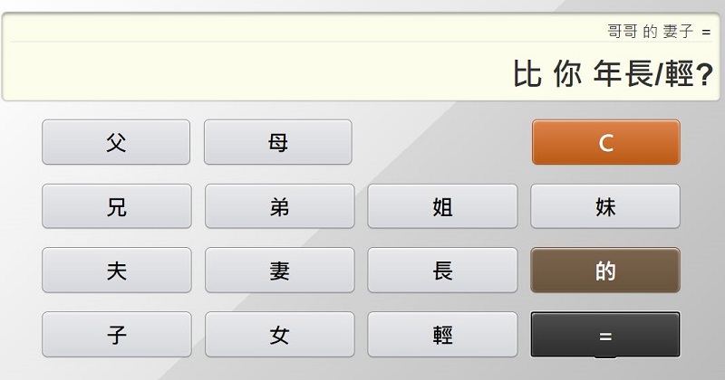 「親戚稱呼計算機」網頁版 親戚稱呼按一按立即查 - 電腦王阿達