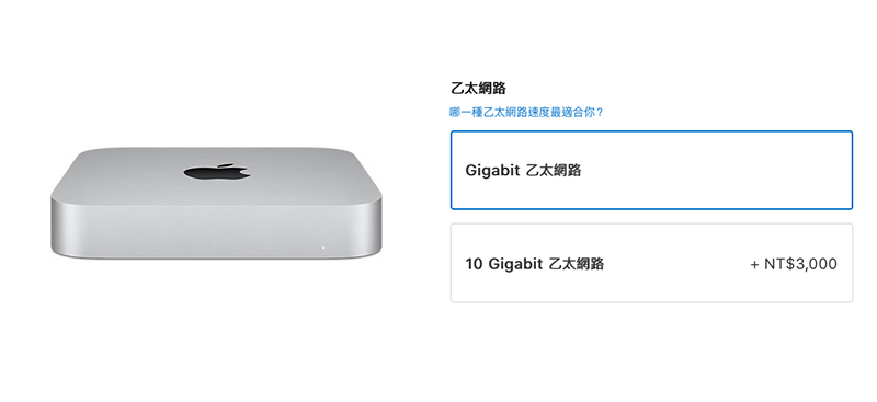 M1 Mac mini 10G 有線網路