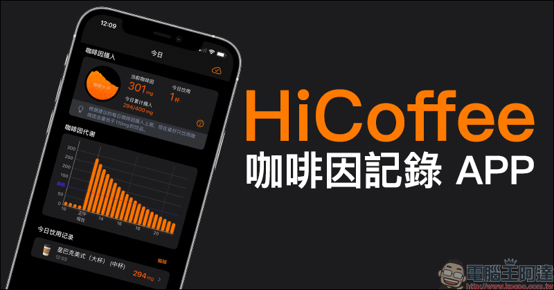 HiCoffee 咖啡因記錄 APP ，每日咖啡因攝取量透過 iPhone、Apple Watch 輕鬆查看 - 電腦王阿達