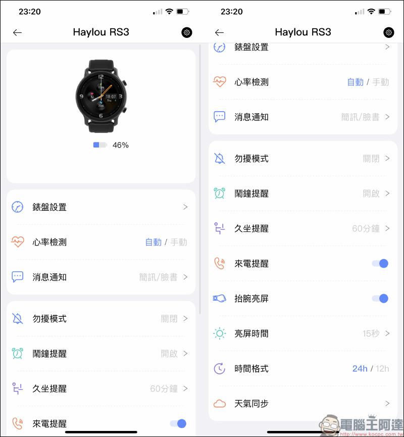 Haylou RS3 智慧手錶開箱動手玩｜1.2吋AMOLED螢幕、GPS、血氧飽和度、5ATM防水，兩千有找極高性價比 - 電腦王阿達