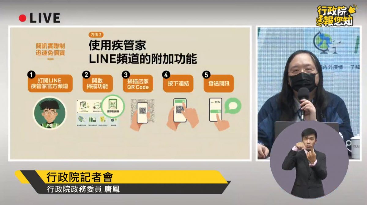 行政院推出「簡訊實聯制」系統 掃碼、按連結、送出簡單五秒三步驟 - 電腦王阿達