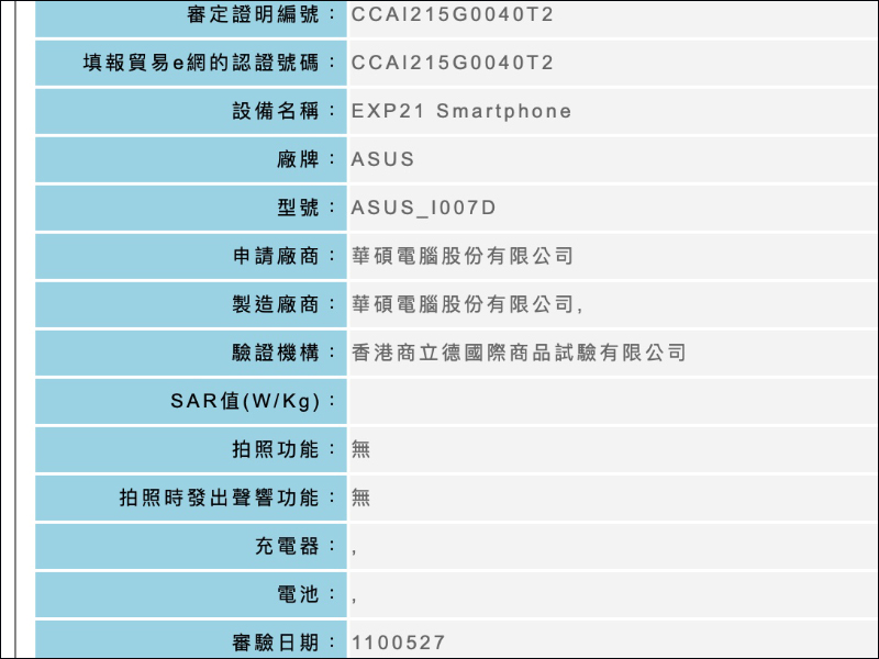 華碩再有神秘新機現身！並已通過 NCC 認證 - 電腦王阿達