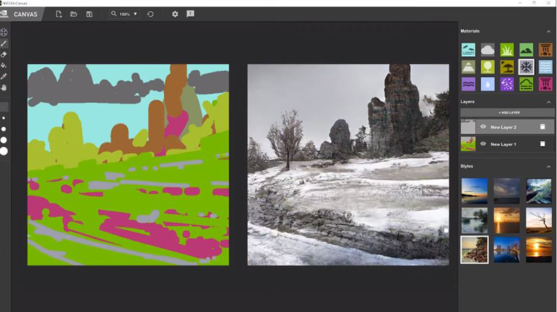 Nvidia Canvas 讓塗鴉變成栩栩如生的照片，免費測試版開放下載 - 電腦王阿達