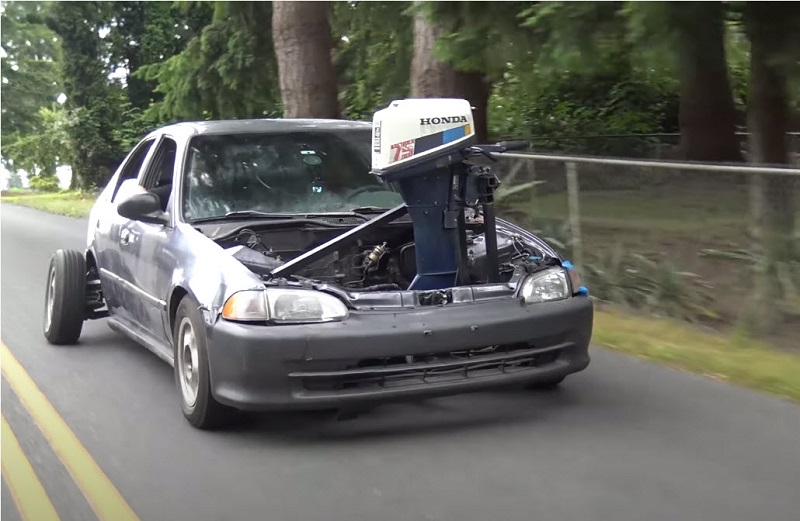 國外改裝車影片 將協力車當汽車動力 - 電腦王阿達