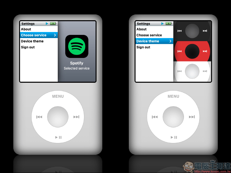 iPod Classic 模擬器：支持 Spotify 、Apple Music 播放，還能玩 Brick 經典小遊戲（操作教學） - 電腦王阿達