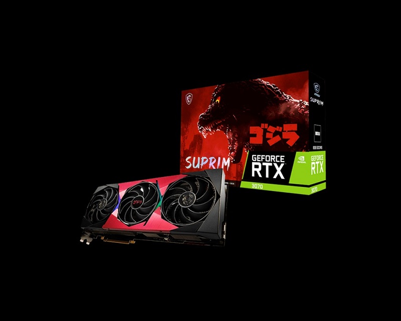 微星於日本推出哥吉拉聯名款「GeForce RTX 3070 SUPRIM SE 8G LHR x GODZILLA」顯卡 - 電腦王阿達