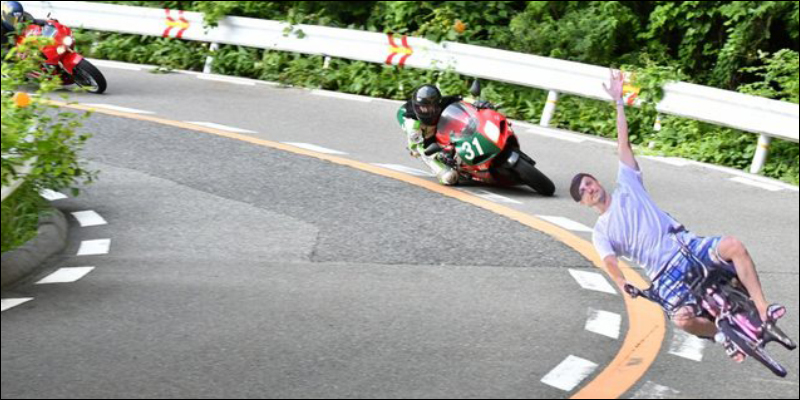 日本電車老外爆紅， Taco 餐廳老闆騎車揮手與江之島電車同框出現惹怒鐵道迷，大量迷因在網路瘋傳 - 電腦王阿達