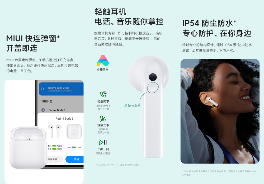 Redmi Buds 3 紅米推出品牌首款半入耳式真無線耳機：20小時長續航、眾籌價僅約 685 元 - 電腦王阿達