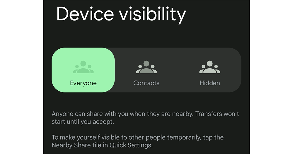 Android 「鄰近分享」支援「所有人」