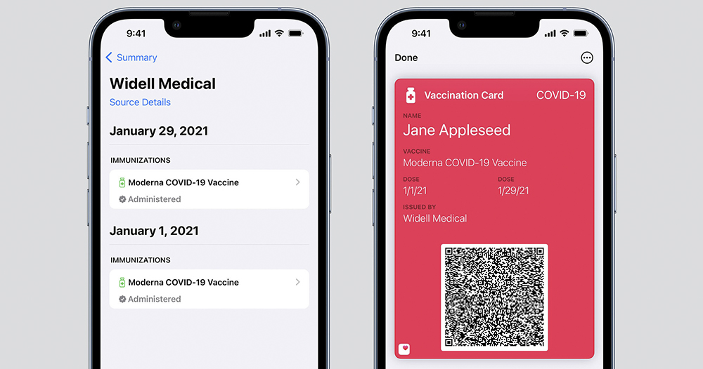 Apple Wallet 錢包疫苗接種卡