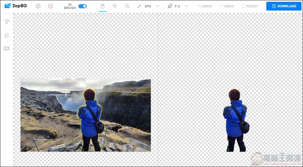 ZapBG 圖片快速去背，線上直接操作免安裝! - 電腦王阿達