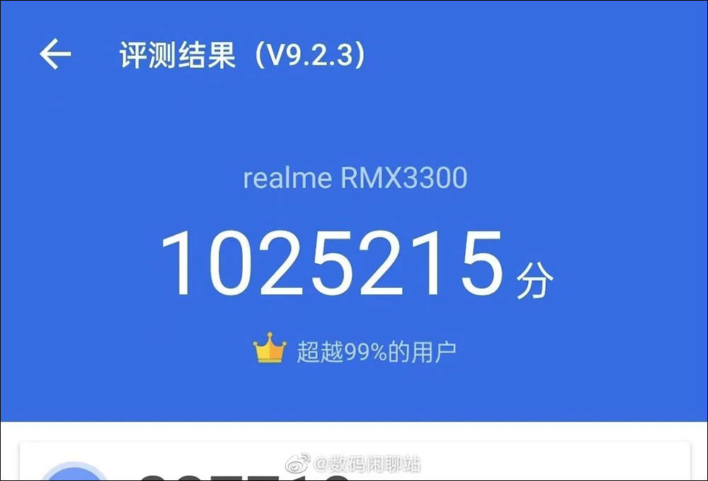 疑似 realme GT 2 Pro 安兔兔性能跑分曝光：搭載 Snapdragon Gen 1 處理器，成績超過 102.5 萬分！ - 電腦王阿達