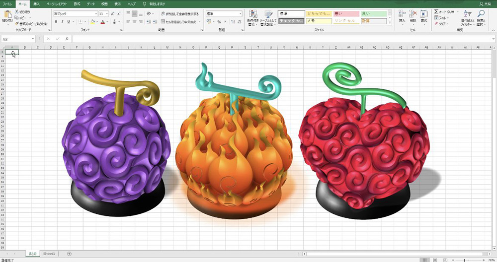 被表格耽誤的繪圖軟體？日本神人用 Excel 繪製出海賊王的惡魔果實 - 電腦王阿達