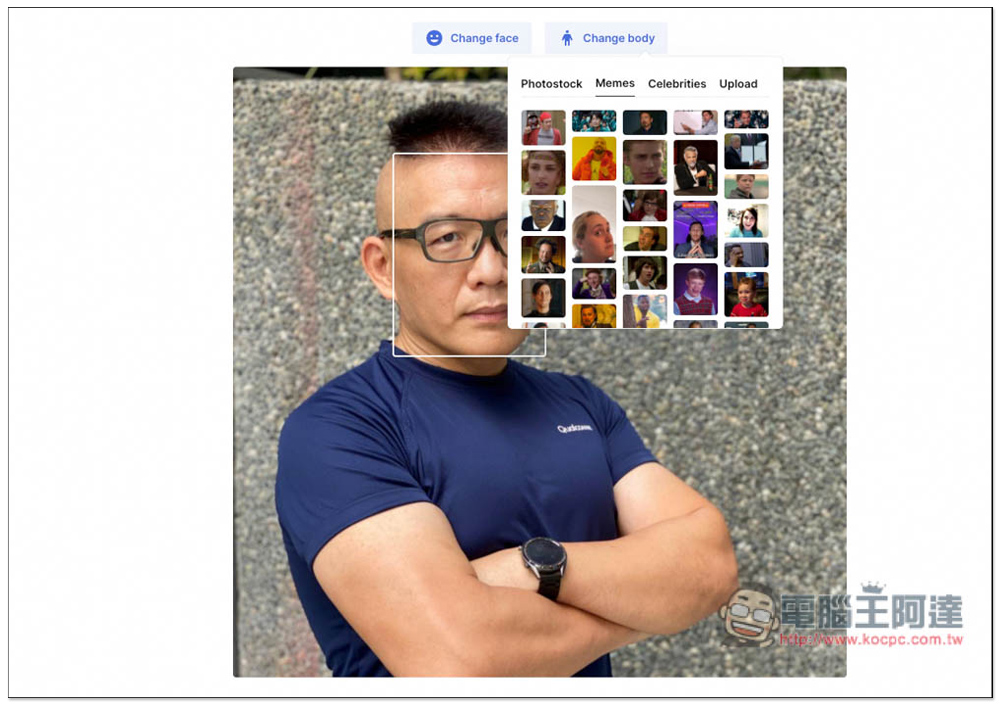 AI Face Swap 免費線上 AI 換臉工具，除了換梗圖，還能上傳你想換掉臉的照片 - 電腦王阿達
