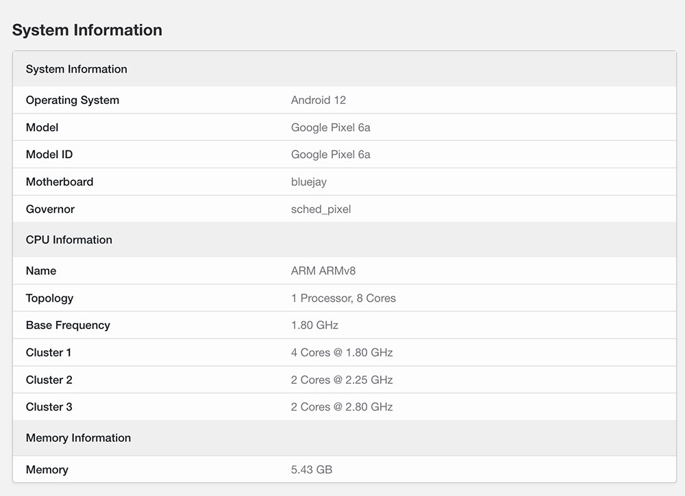 Pixel 6a 的 Benchmark 跑分現身，與兄弟機搭載同一塊 Tensor 晶片 - 電腦王阿達