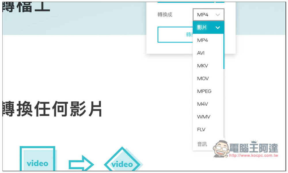 Video Converter 線上影片、音樂轉檔免費工具，支援 40 多種媒體格式，最大 2GB - 電腦王阿達