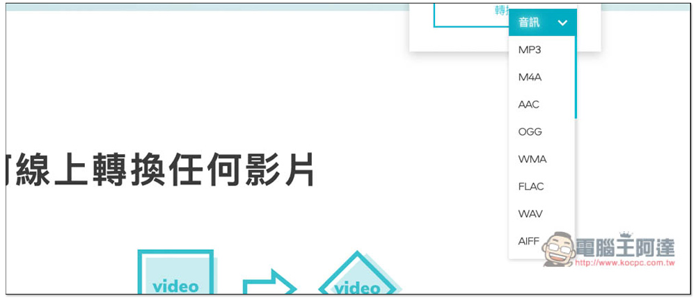 Video Converter 線上影片、音樂轉檔免費工具，支援 40 多種媒體格式，最大 2GB - 電腦王阿達