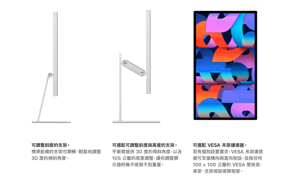 選購 Apple Studio Display 要注意，支架形式選定即無法自行替換 - 電腦王阿達