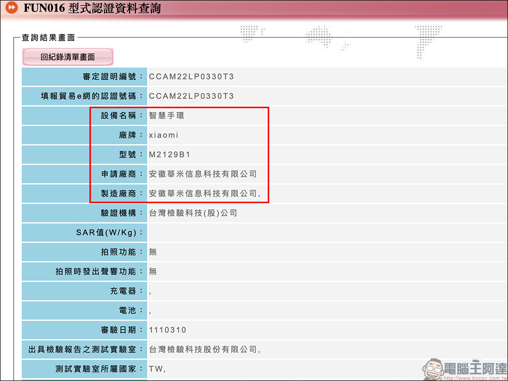 小米手環 7 通過台灣 NCC 認證！有望於近期於全球市場發表 - 電腦王阿達