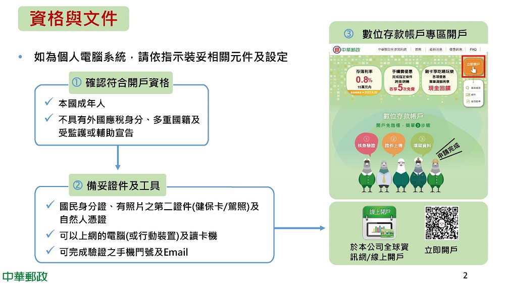 中華郵政推出「郵政數位存款帳戶」帳戶 能連結街口支付及一卡通MONEY等電子支付 - 電腦王阿達