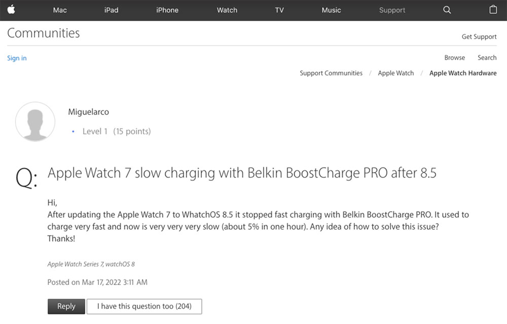 WatchOS 8.5 更新可能會使 Apple Watch Series 7 快充失效 - 電腦王阿達